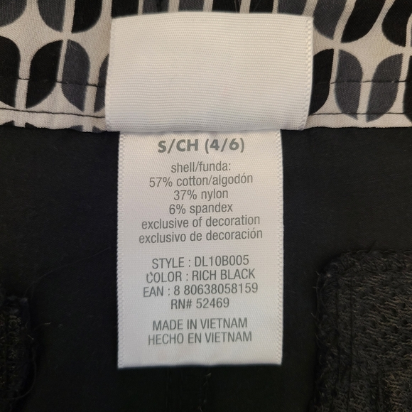 DANSKIN Athletic Drawstring Black Capri Small (4-6) - Picture 11 of 11